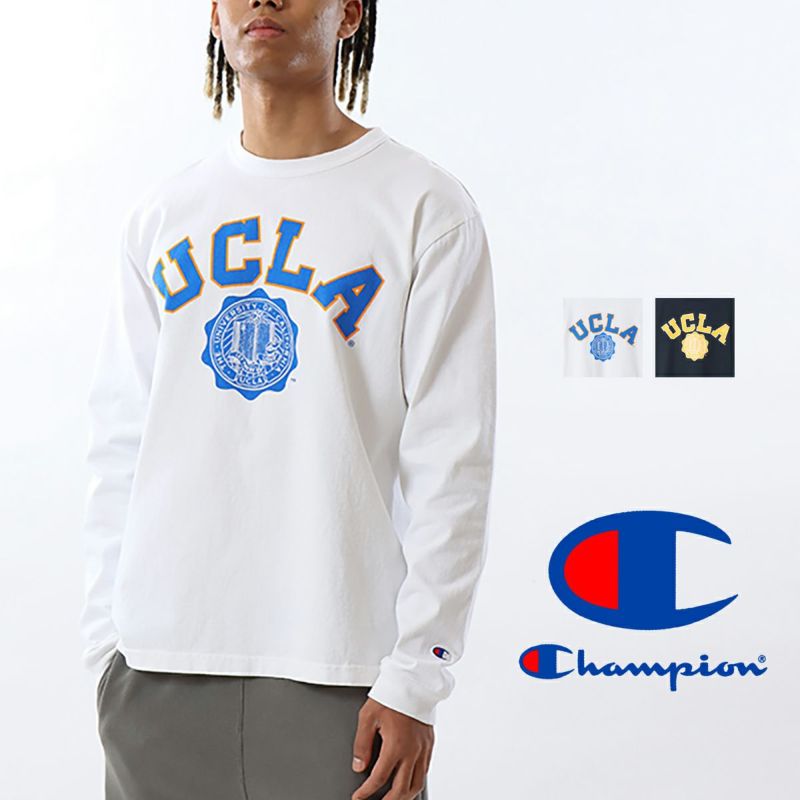【新品】Champion T-1011 カレッジtシャツ UCLA染み込みロゴ