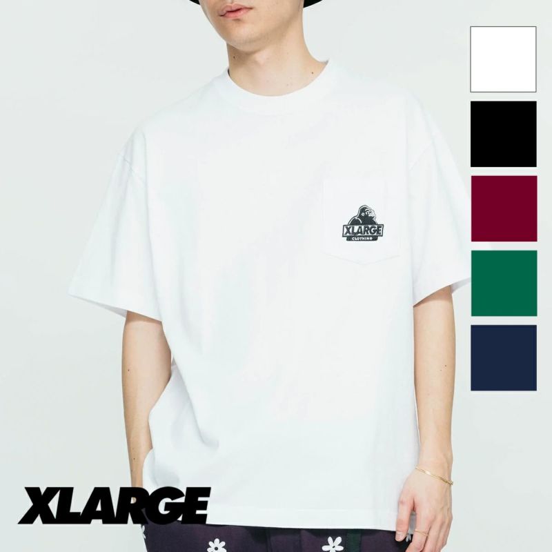 XLARGE エクストララージ 】 EMBROIDERED SLANTED OG S/S POCKET TEE