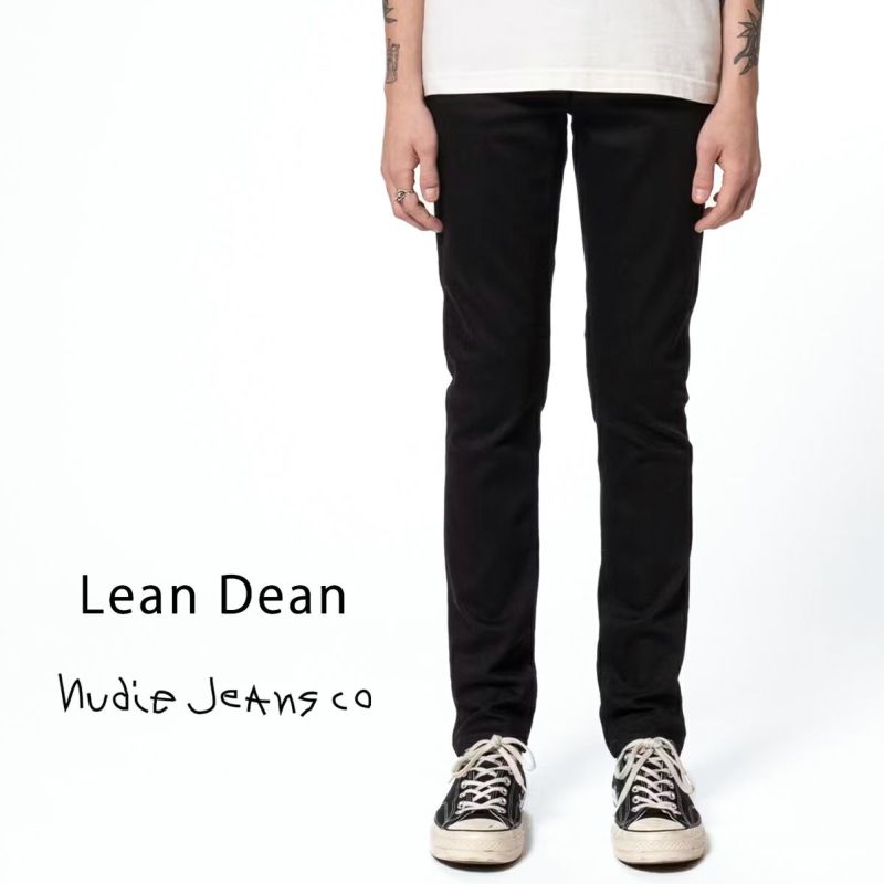 Nudie Jeans ヌーディージーンズ 】 リーンディーン ドライ エバーブラック スリム テーパード ジーンズ Lean Dean Dry  Everblack LEANDEAN-260 99161-1022 | JEANS STATION -ジーンズステーション- オフィシャルサイト