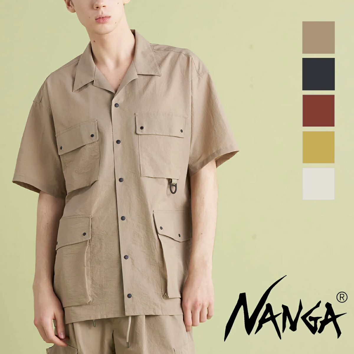 NANGA ナンガ 】 DOT AIR UTILITY PK SHORT SLEEVE SHIRT ドットエア