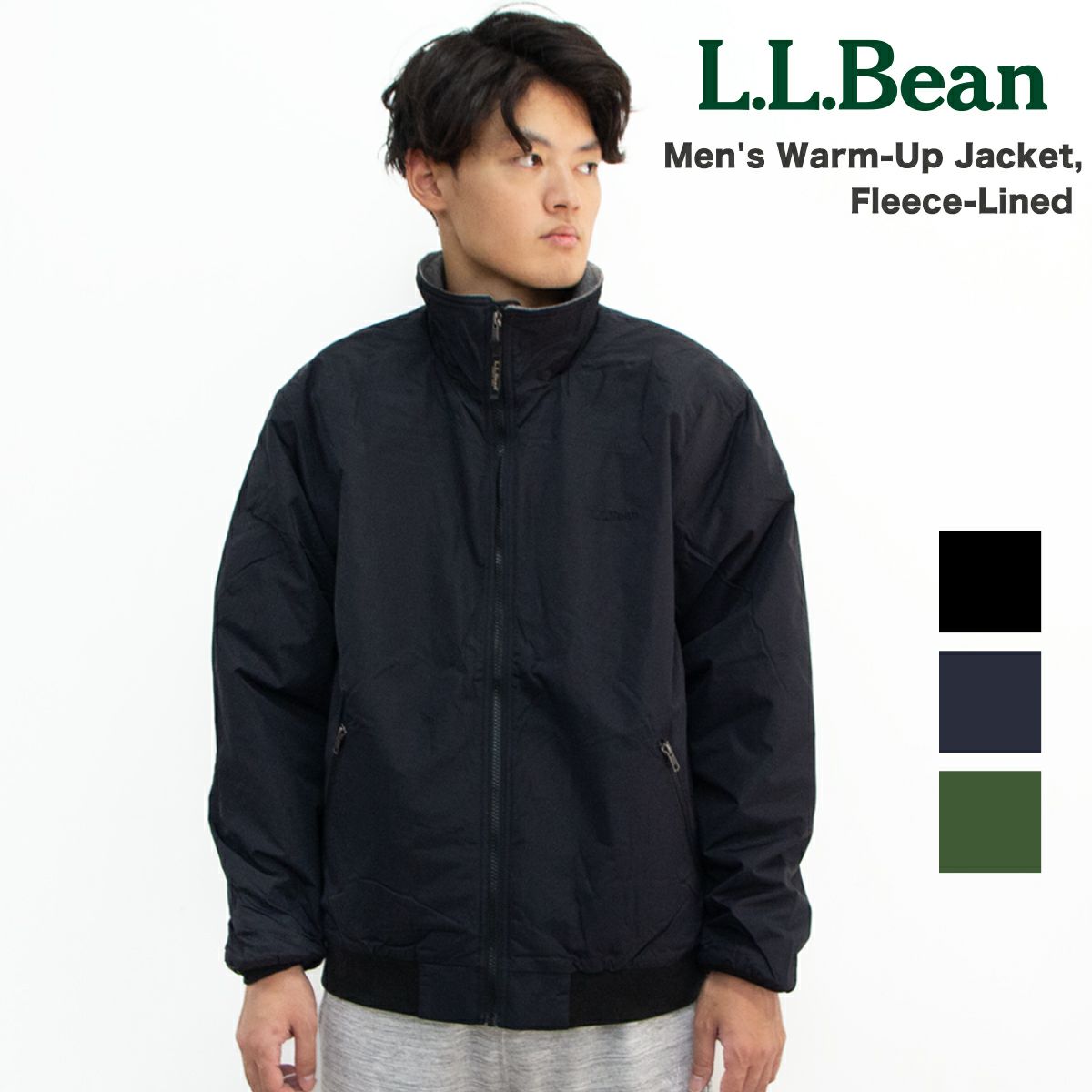 L.L.Bean エルエルビーン】Mens Warm-Up Jacket Fleece Lined メンズ 