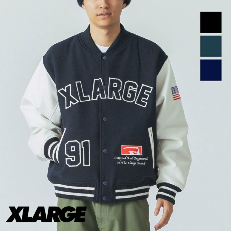 XLARGE エクストララージ 】 OG LOGO VARSITY JACKET OGロゴ バーシティー ジャケット 101244021005 |  JEANS STATION -ジーンズステーション- オフィシャルサイト