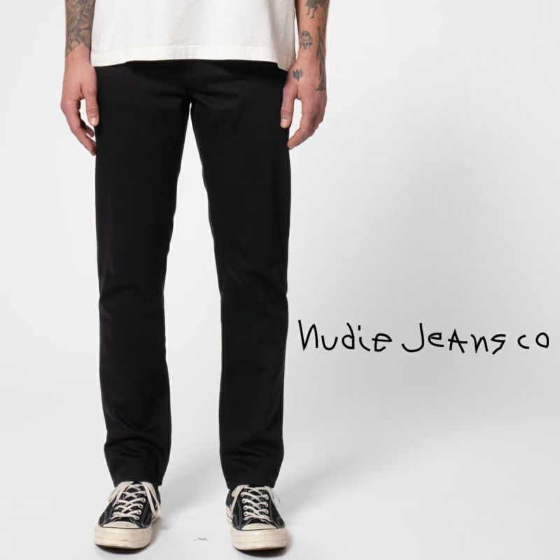 Nudie Jeans ヌーディージーンズ 】 Steady Eddie II Dry Everblack ステディーエディーツー  レギュラーテーパード ジーンズ 113688032 | JEANS STATION -ジーンズステーション- オフィシャルサイト