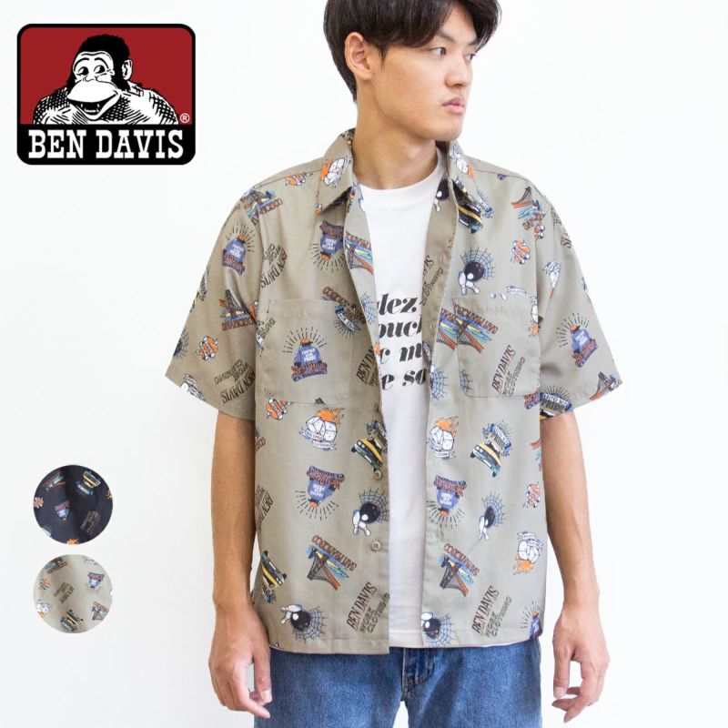 BEN DAVIS ベンデイビス INKED S/S SHIRT 半袖 総柄 シャツ T